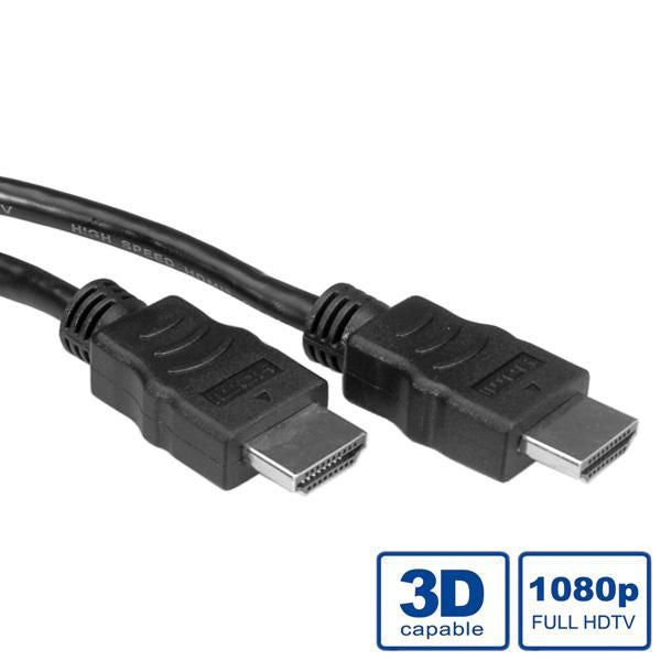 VALUE HDMI High Speed Kabel mit Ethernet, schwarz,7,5 m