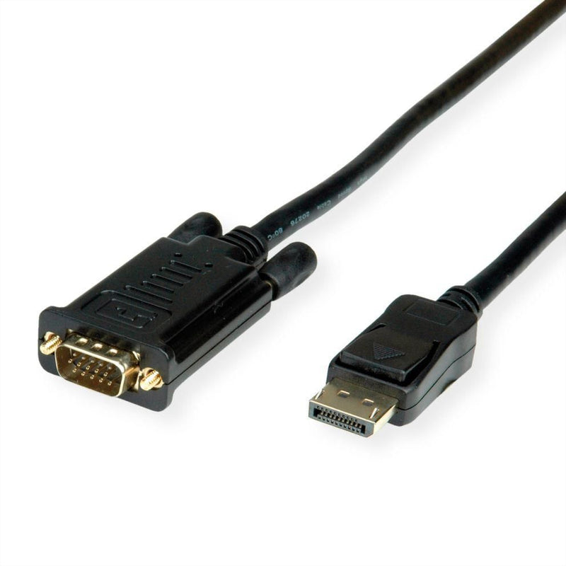 "VALUE Kabel DisplayPort-VGA, DP ST - VGA ST, schwarz, 1,5 m"
