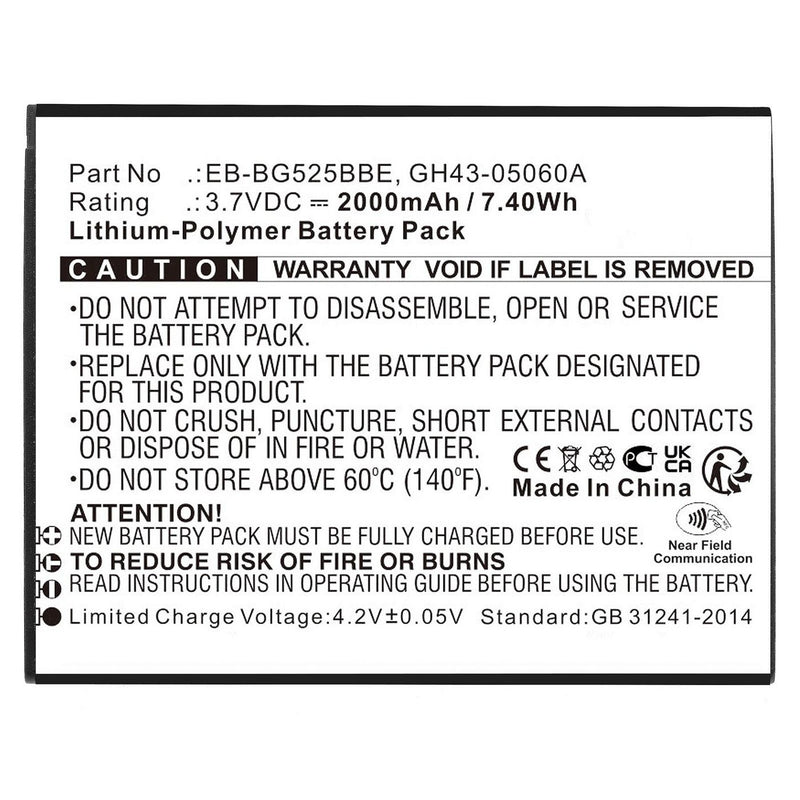 2000mAh for Samsung Mobile,