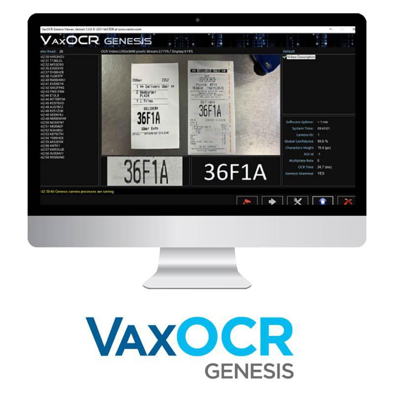 OCR on camera license from
