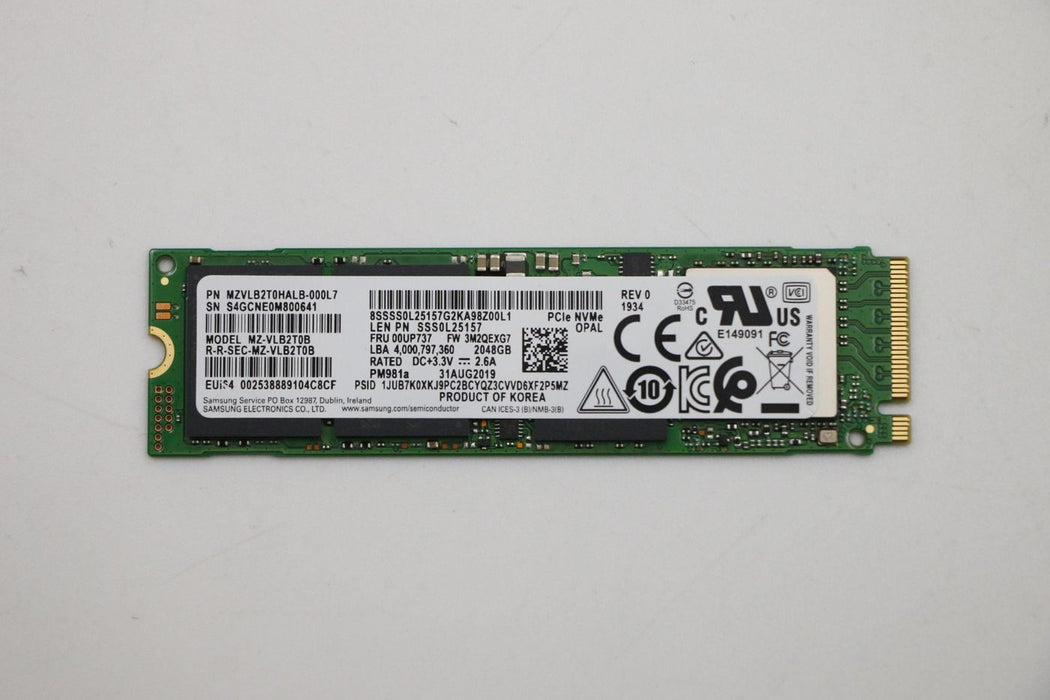 OPAL 2 0 FRU SSD M.2 2280