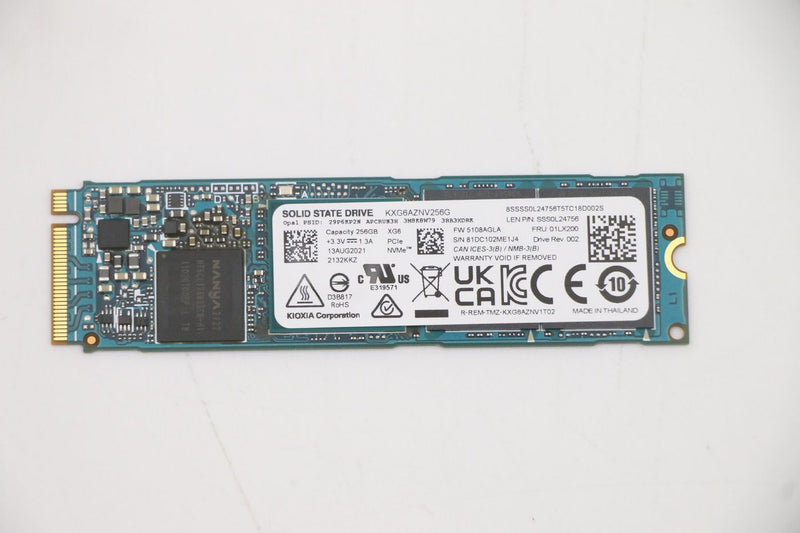 256GB RoHS Toshiba M.2 XG6