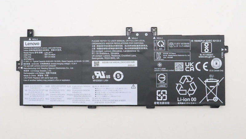 52.8Wh for Lenovo ThinkPad