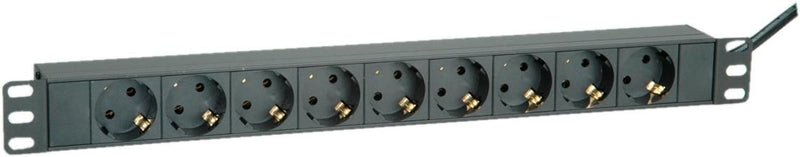 48,26cm 19Zoll-Steckdosenleiste 9fach schwarz 2m