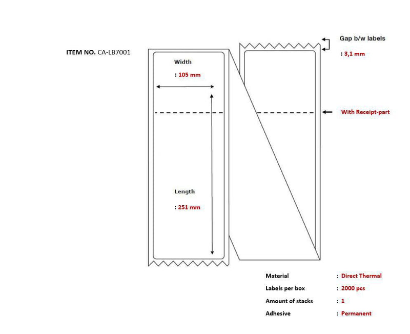Direct Thermal, with receipt
