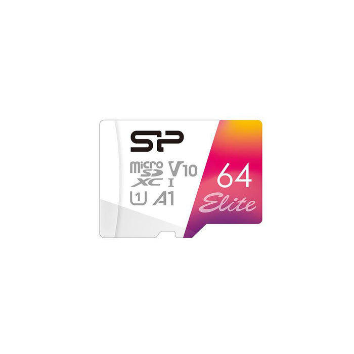 Silicon Power Elite Colorful 64 GB MicroSDHC UHS-I Class 10 (SP064GBSTXBV1V20SP)