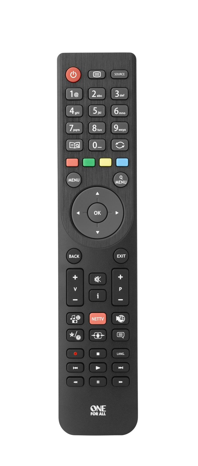 One for all Telefunken TV Ersatzfernbedienung (schwarz)