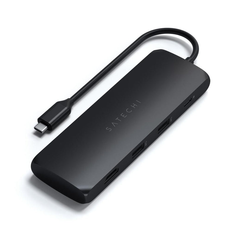 Satechi USB-C Multiport Adapter mit SSD Gehäuse, Schwarz, ST-UCHSEK