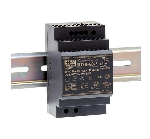 21 Netzteil - 24V 60W Mean Well Hutschiene / HDR-Serie