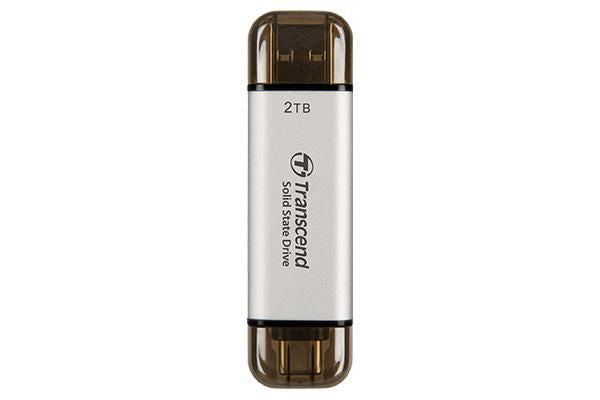 TRANSCEND ESD310S 1TB External SSD USB 10Gbps Type C/A Silver