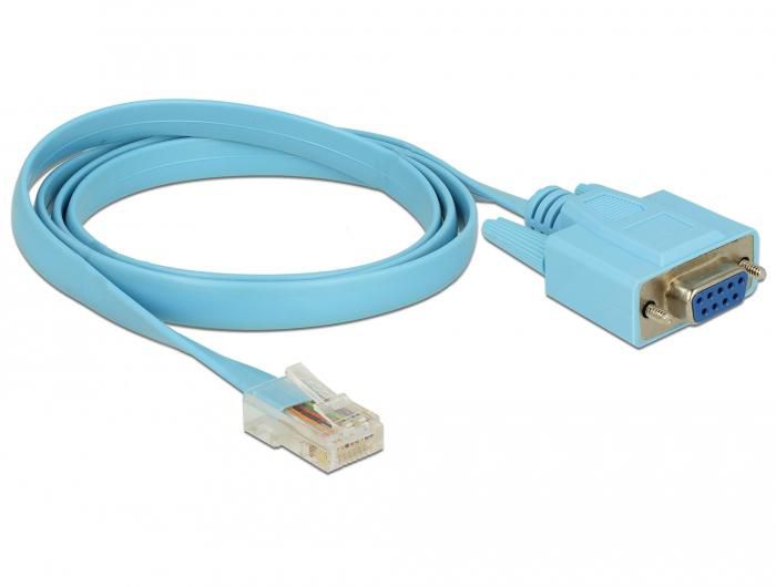 Adapter RS-232 DB9 Buchse > 1 x Seriell RS-232 RJ45 Stecker 1 m