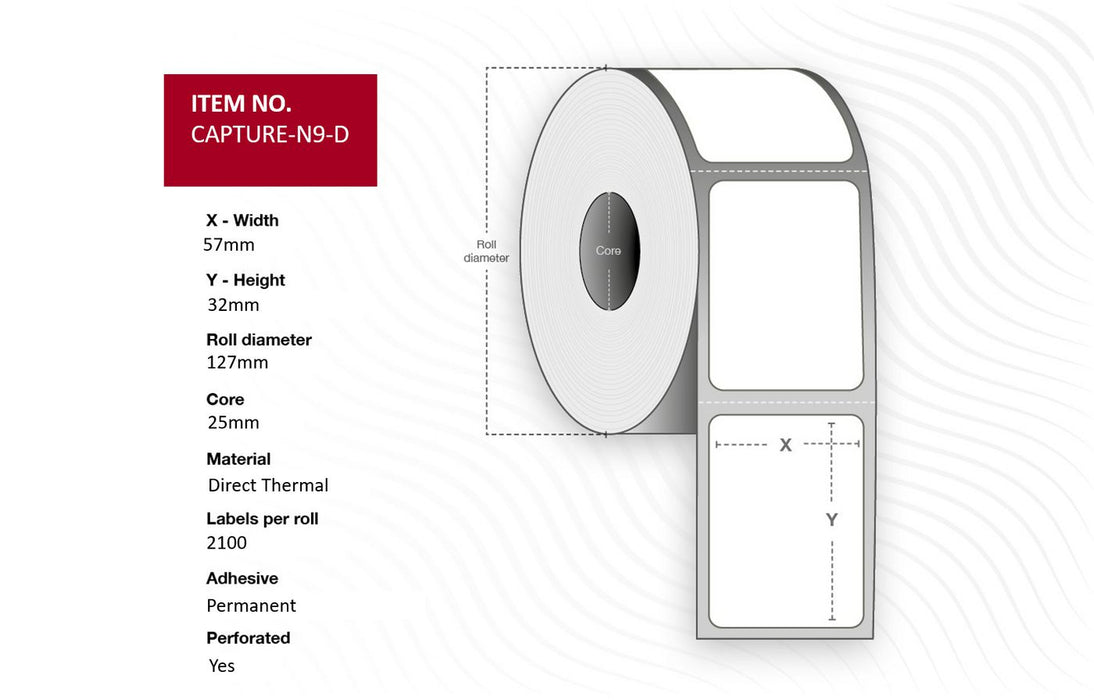 Direct Thermal, Perforated.