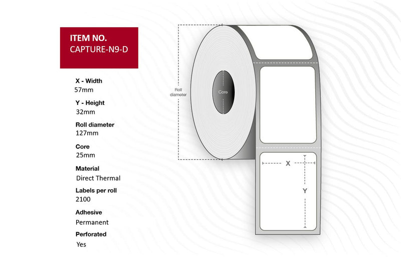 Direct Thermal, Perforated.