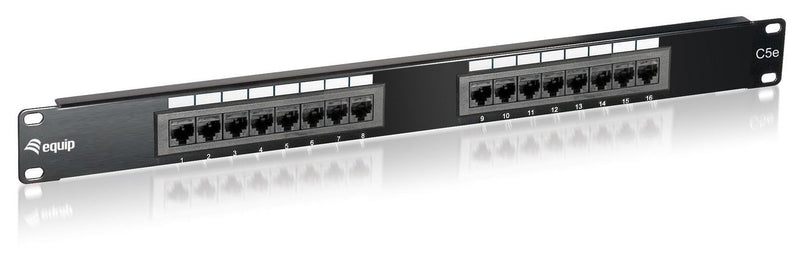 Equip Patchpanel 16x RJ45 Cat5e 19 UTP 1HE schwarz