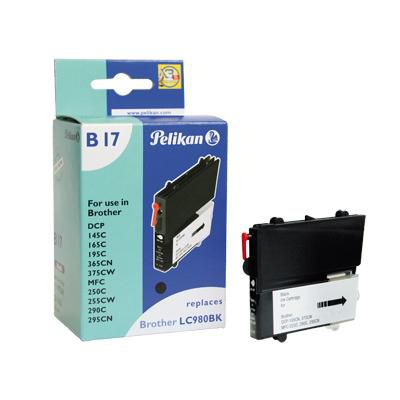 Pelikan Tinte Brother B17 LC980 bk schwarz kompatibel