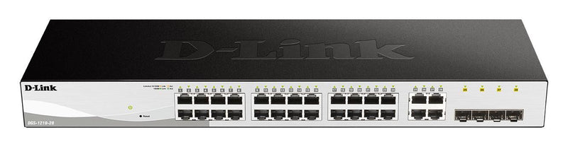 D-Link 28-Port Layer2 Smart Managed Gigabit Switch|green 3.0 24x 10/100/1000Mbit/s TP - Switch - Fiber Optic (DGS-1210-28/E)