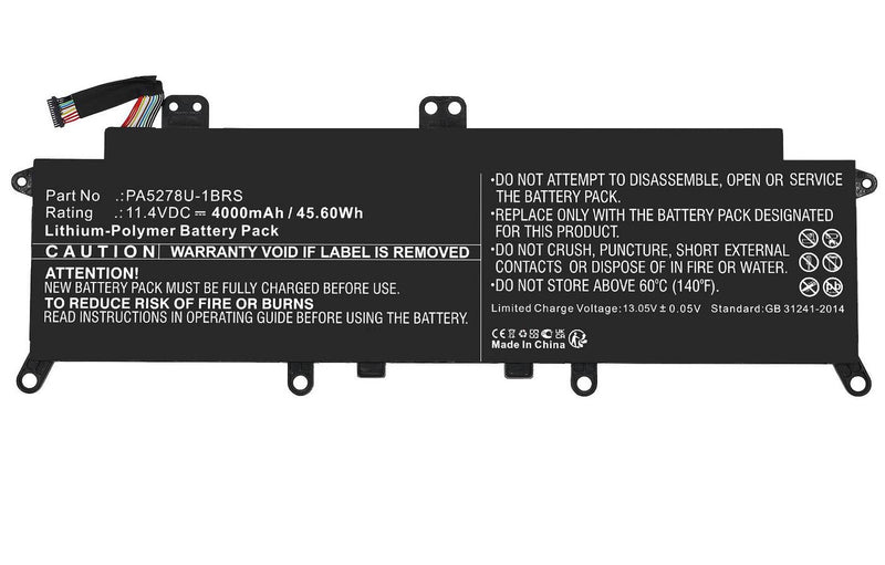 4000mAh Black for Toshiba