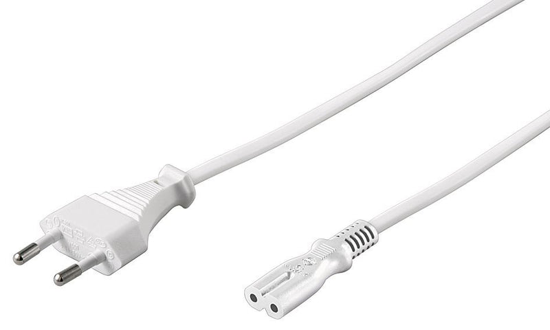"Power Cord Notebook 0.5m White"