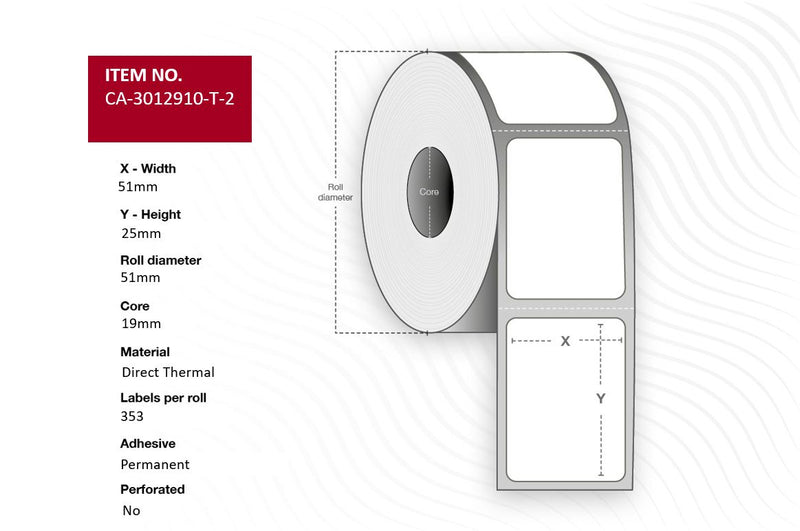Thermal, White uncoated