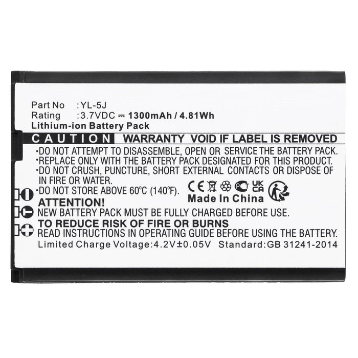 1300mAh Black for Cordless