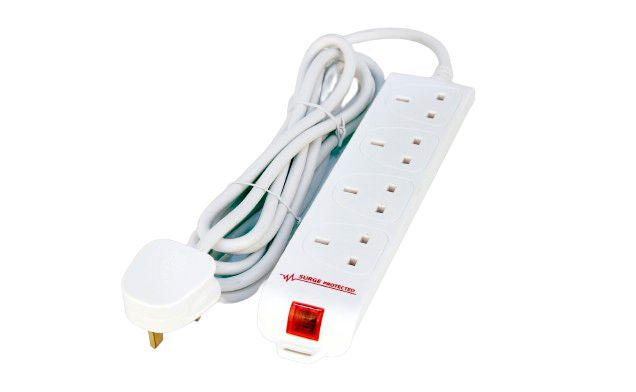 Power Strip 2M White 4-way UK