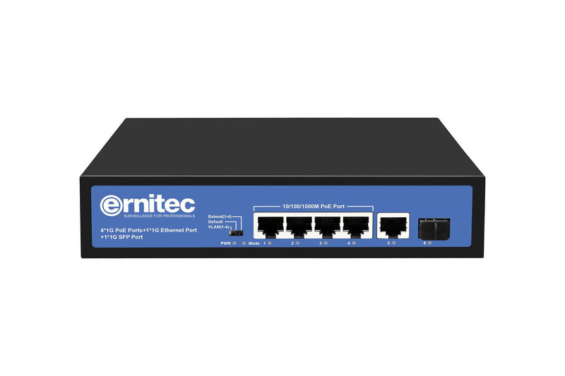 Unmanaged,  4 x 1000Mbps PoE
