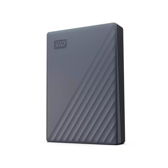 WD My Passport WDBRMD0040BGY-WESN - Hard drive - encrypted - 4 TB - external (portable) - USB 3.2 Gen 1 - 256-bit AES - silicon grey