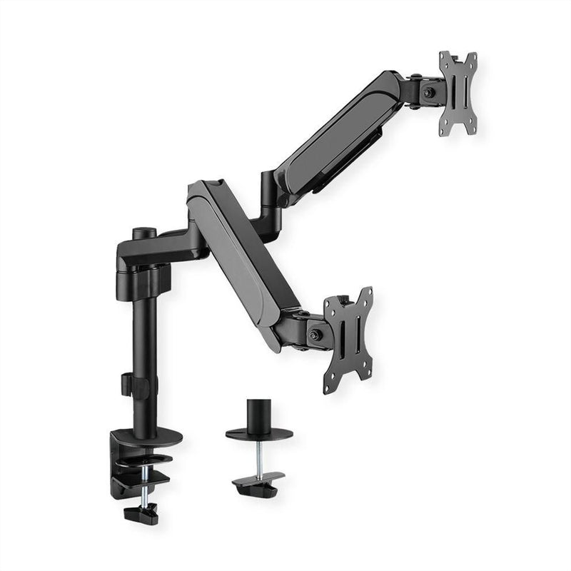 VALUE Dual LCD-Arm Trgerstange, 4 Gelenke, Tischmontage, 17-32 Zoll, bis 2x 9 kg