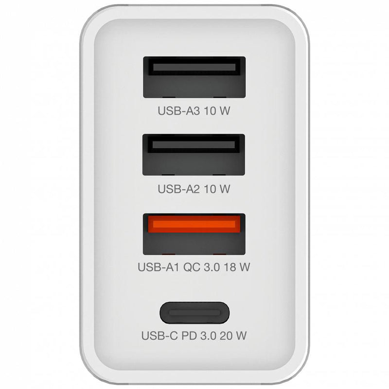 1x USB-C PD 20W  1x USB-A QC