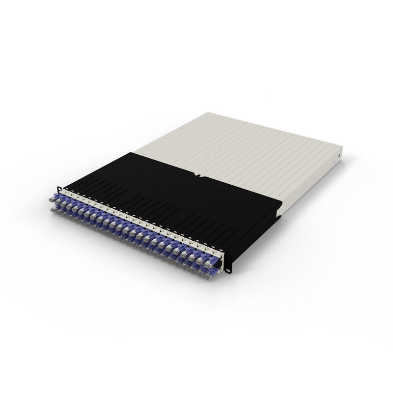 Patchbox patchbox.one Kabeleinzugssystem 30RU/STP (1,8 m) mit 24 Kassetten, Patchkabel Cat. 6a, U/FTP, PoE, Kabel violett