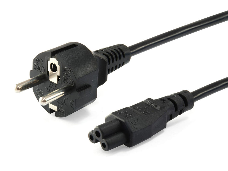 Equip Stromkabel CEE 7/7 ->C5 St/Bu schwarz 1.80m PVC Polybeutel