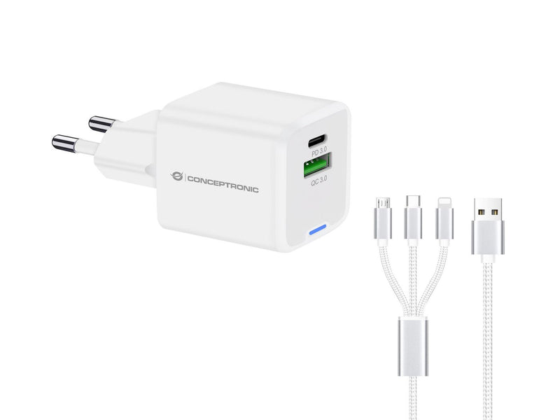 With 3-In-1 Charging Cable,