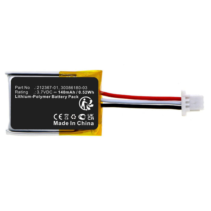 3.7V 140mAh, Black