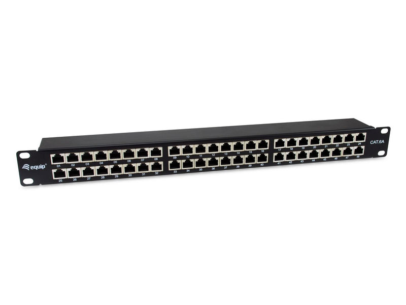 Equip Patchpanel 48x RJ45 Cat6A 19 FTP 1HE Premium schwarz