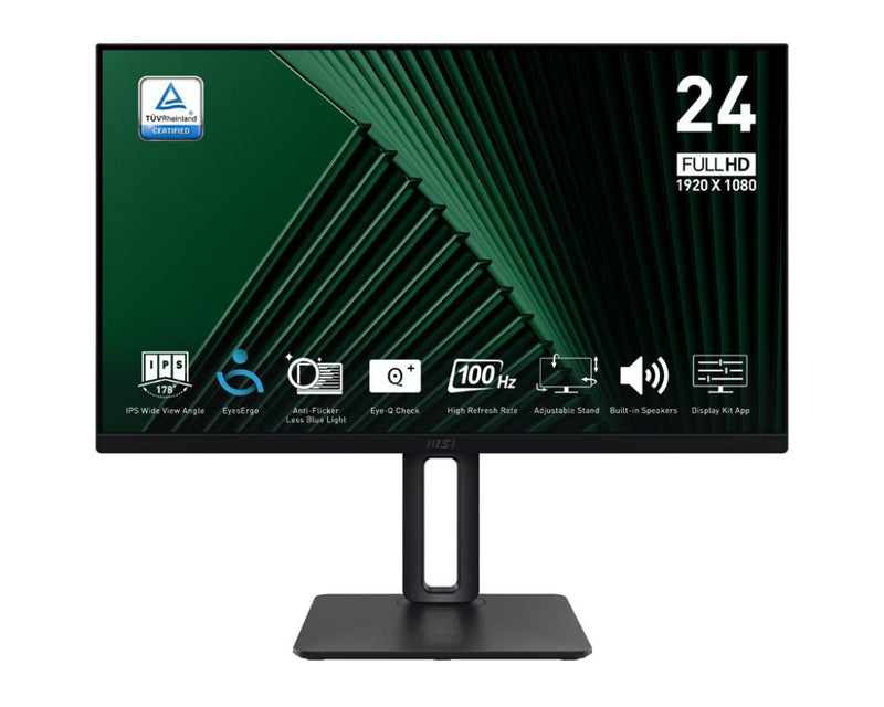 24inch LED 1080p HD Monitor with VGA/HDMI/DP & Height Adjustable