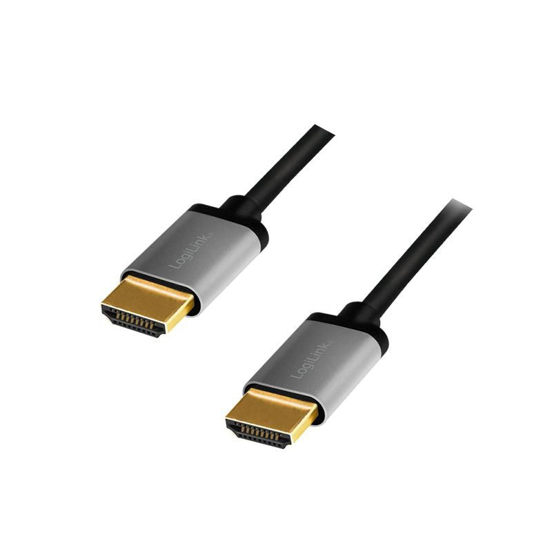 Logilink HDMI cable, A/M to A/M, 4K/60 Hz, alu, black/grey, 3 m