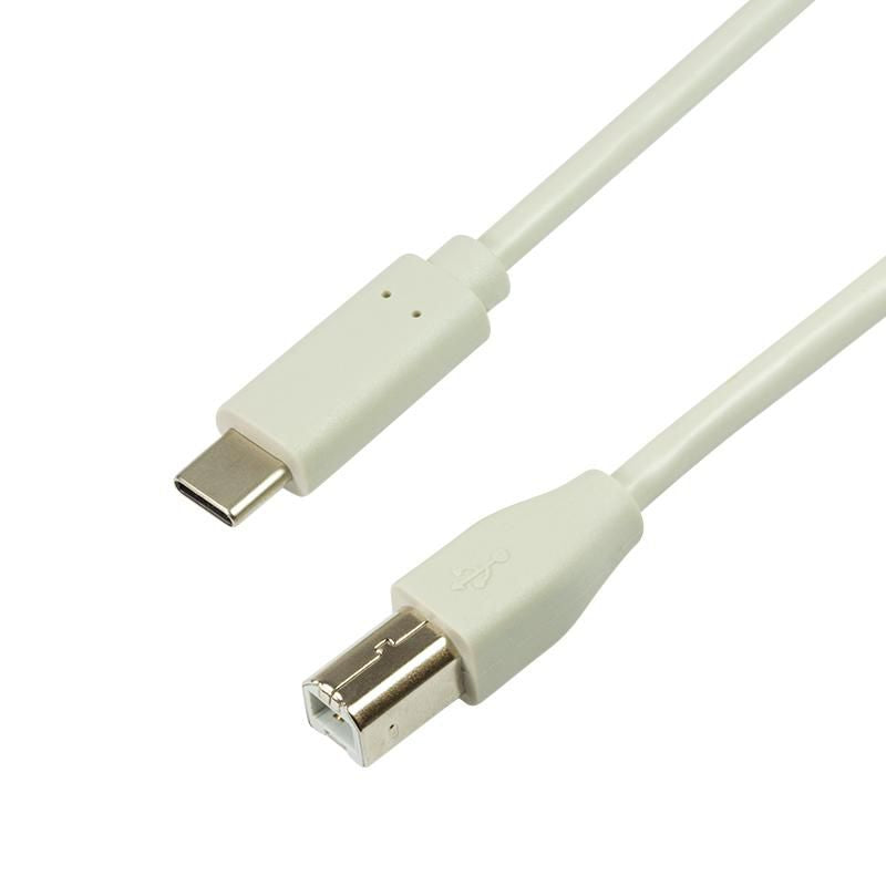 Logilink USB 2.0 Type-C cable, C/M to B/M, grey, 2 m