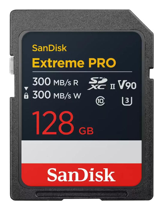 Extreme PRO 128GB V90 SDXC UHS-II 300MBs