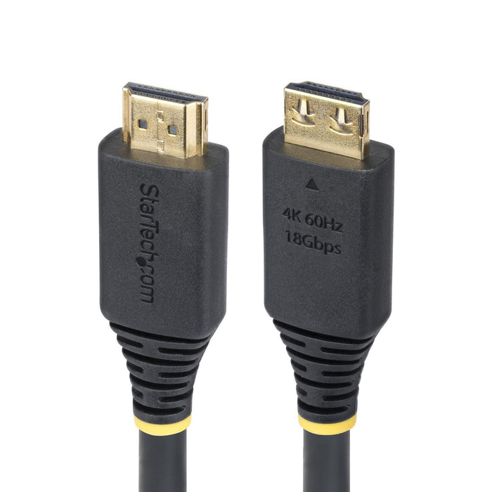 StarTech.com 15ft High Speed HDMI Cable w/Gripping Connectors, 4K 60Hz - High Speed - HDMI cable with Ethernet - HDMI male to HDMI male - 4.5 m - shie
