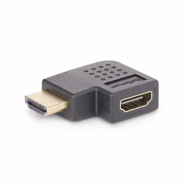 StarTech.com Right Angle HDMI 2.0 Adapter, 90-Degree HDMI Port Saver, M/F - High Speed - HDMI adapter - HDMI male to HDMI female right-angled - black