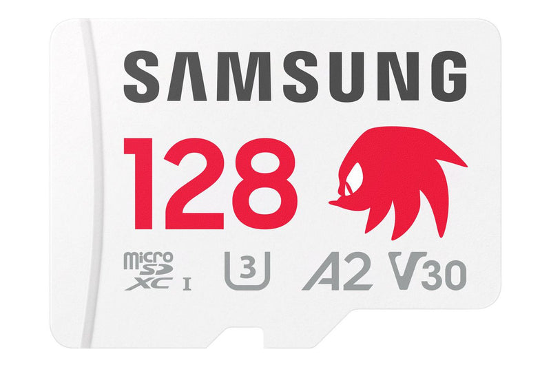 Samsung PRO Plus MB-MD128SA - Sonic the Hedgehog flash memory card (microSDXC to SD adapter included) - 128 GB - A2 / Video Class V30 / UHS-I U3 - mic
