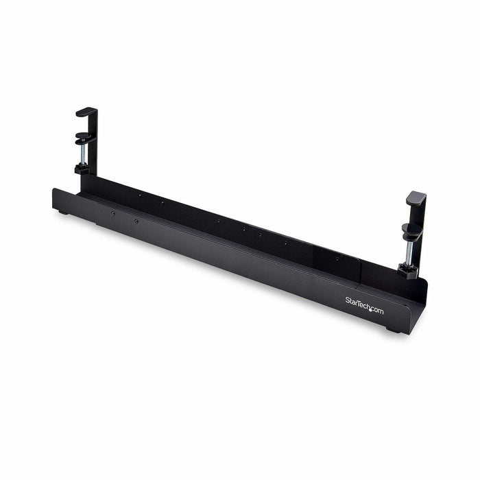 StarTech.com Under Desk Cable Management Tray, Clamp-on Installation - Cable management tray - under-desk mountable - black - 80 cm
