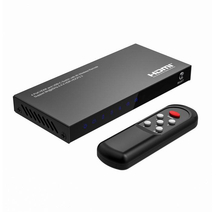 4x1, HDCP 2.3, w/ Remote
