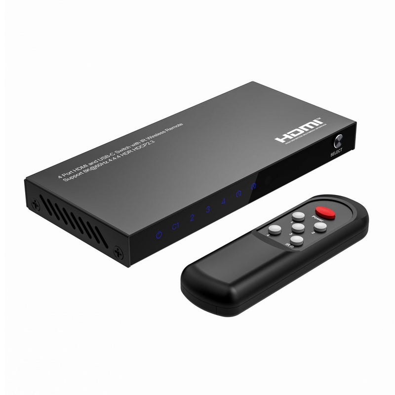 4x1, HDCP 2.3, w/ Remote
