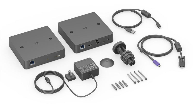Logitech Extend - Video/audio extender - USB-C, 10Mb LAN - over CAT 5e/6 - up to 100 m