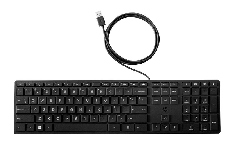 HP 320K WD KEYBOARD 320K, Full-size, USB, QWERTY, black