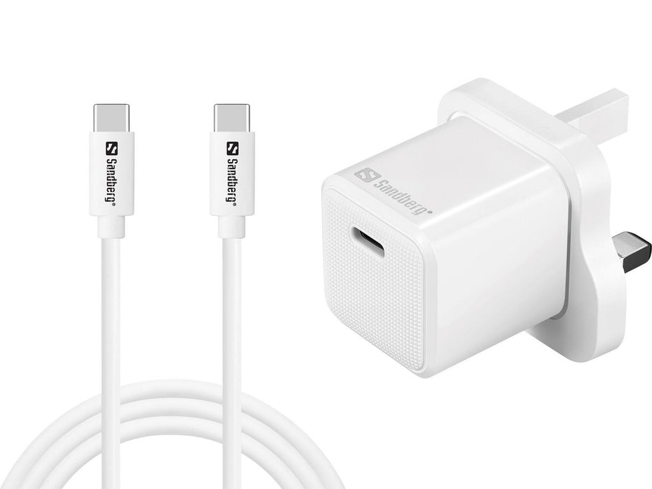 C USB-C 20W Charger UK+USB-C C