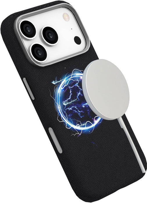 17 Pro Black Leather Magnetic