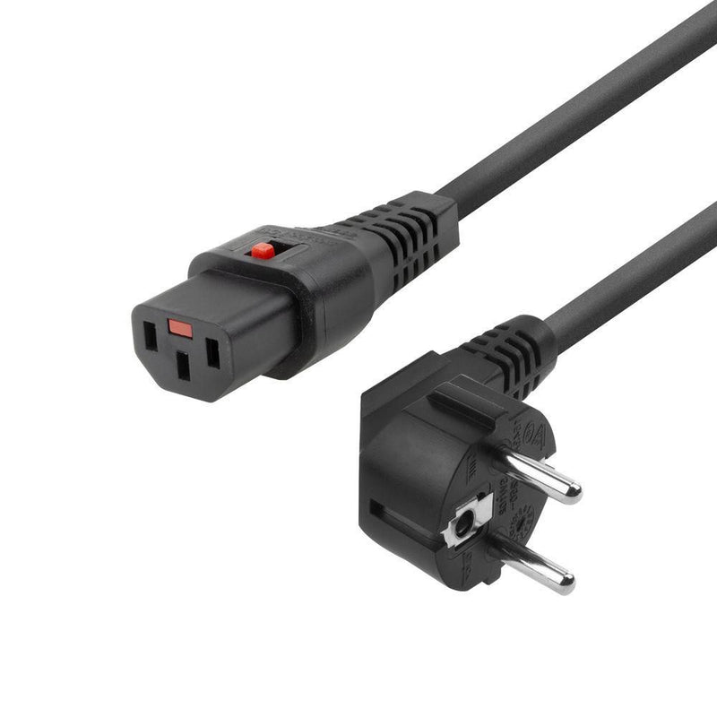 (angled) - C13 IEC Lock black