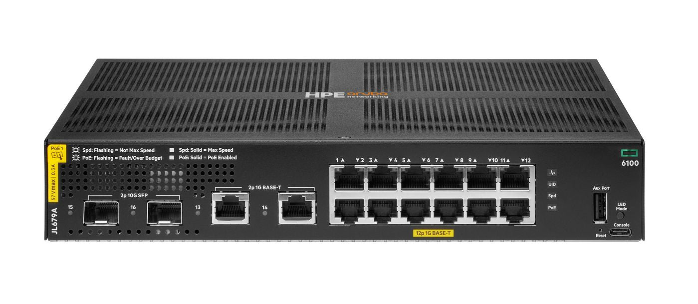 Aruba 6100 12G Class4 PoE